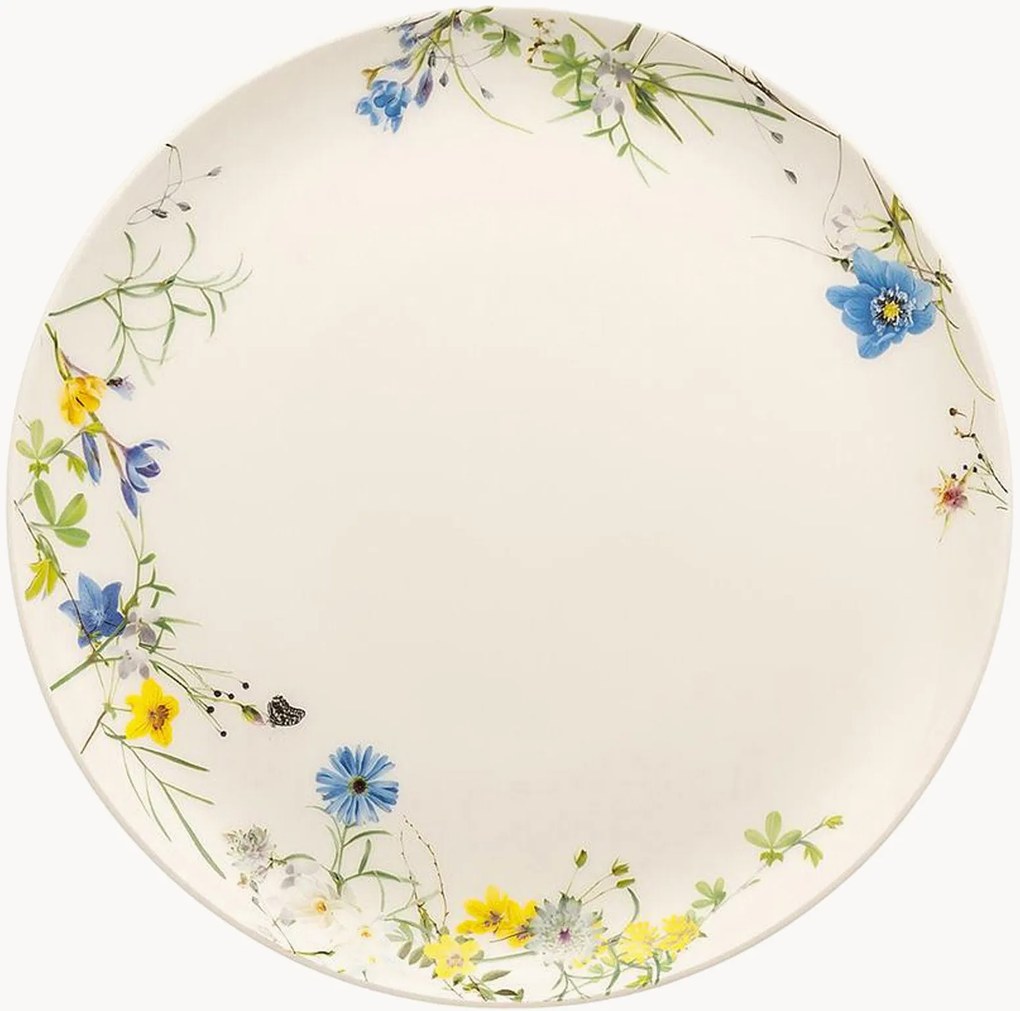 Pratos de pequeno-almoço em porcelana fina Brillance Fleurs Des Alpes, conjunto de 6