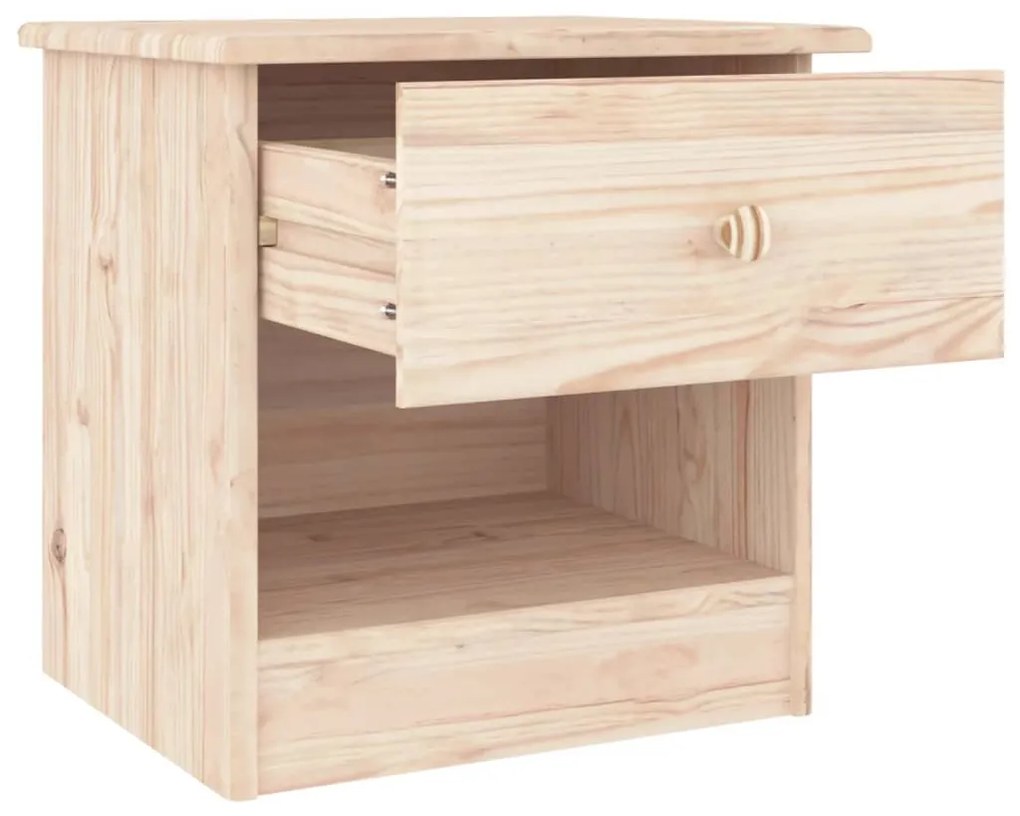 Mesa de cabeceira ALTA 41x35x41 cm madeira de pinho maciça