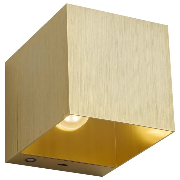 Candeeiro de Parede Moderno Dourado Incl. LED e Dimmer de Toque Recarregável - Joris Moderno