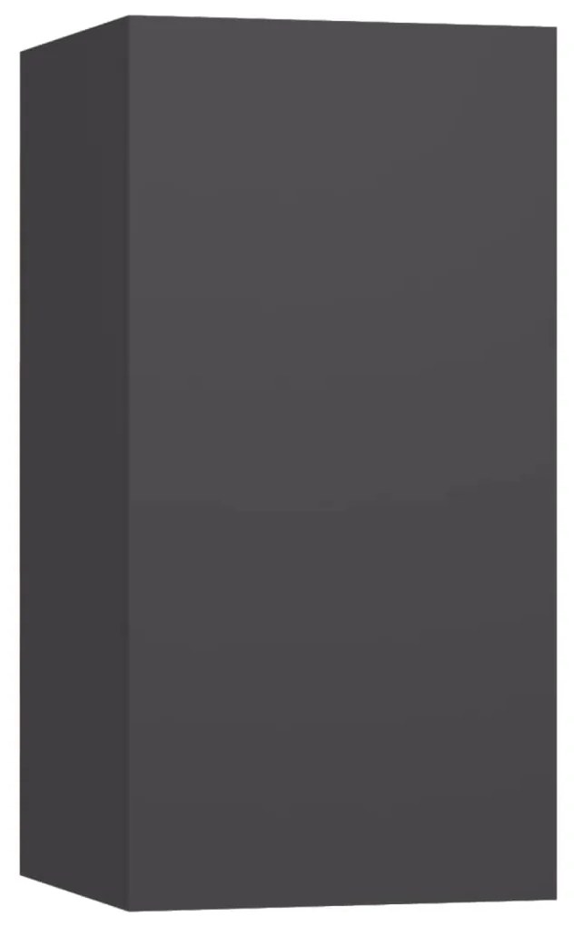 Móveis de TV 4 pcs 30,5x30x60 cm derivados de madeira cinzento