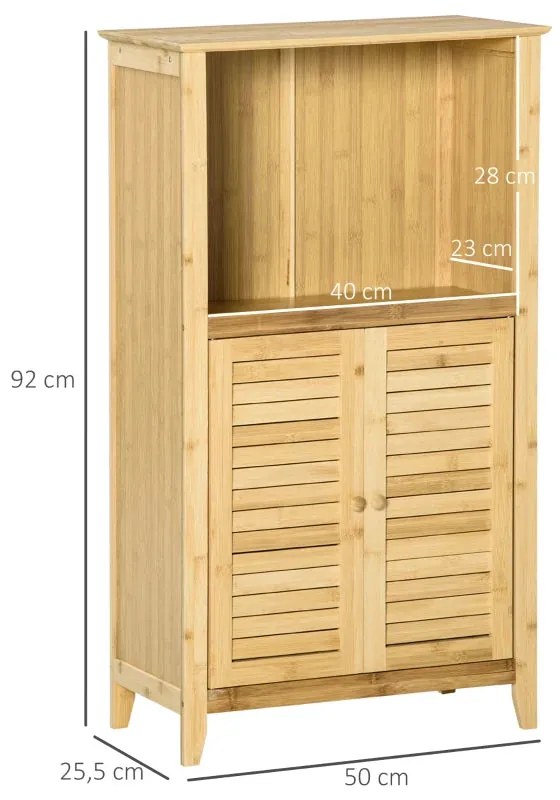 Armário Pandi em Bambú com Portas em Ripas - Design Natura