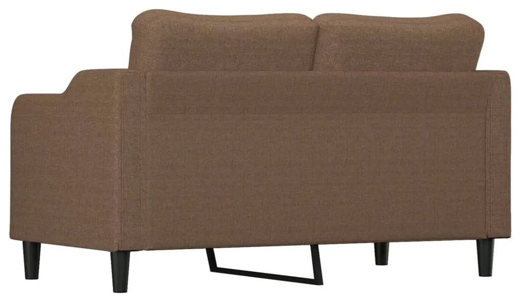 Sofá de 2 lugares tecido 140 cm castanho