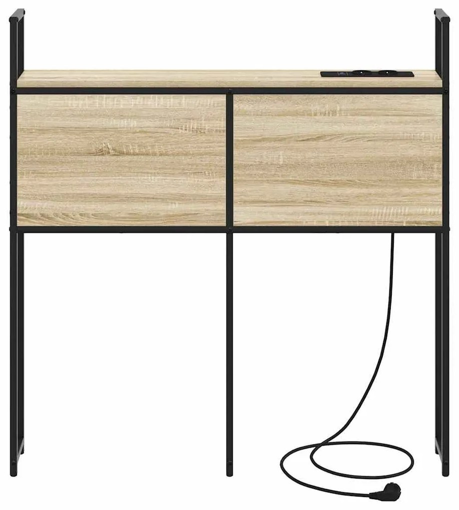 Cabeceira de armazenamento com cabeceira Carvalho sonoma 90 cm