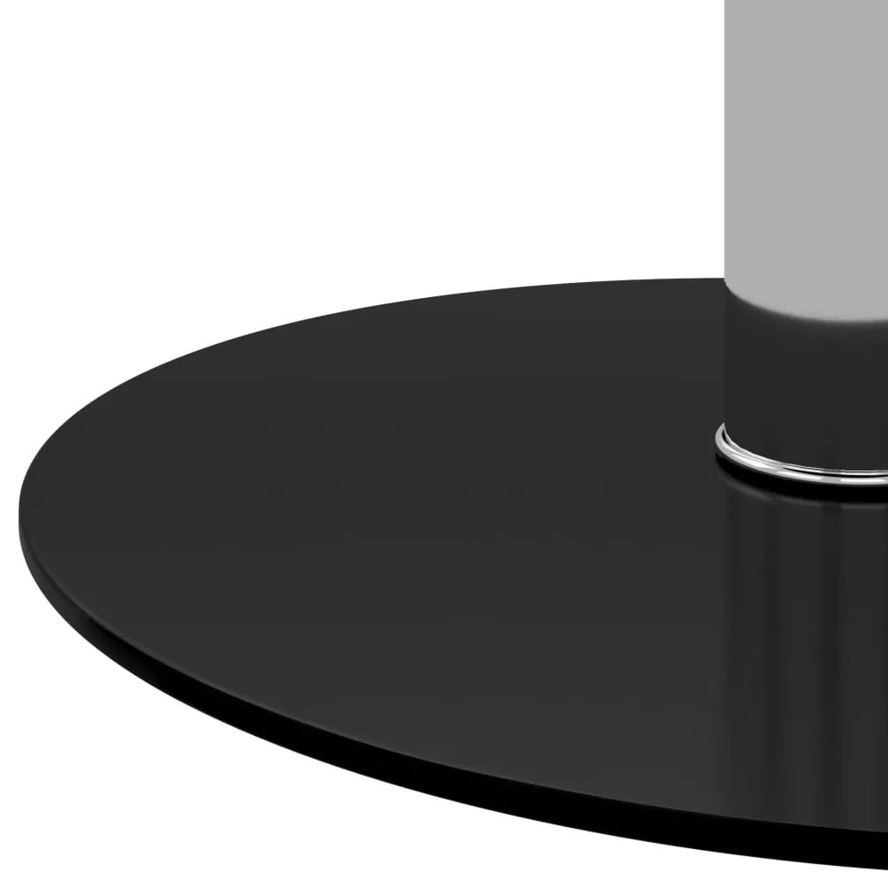 Mesa de centro 40 cm vidro temperado preto