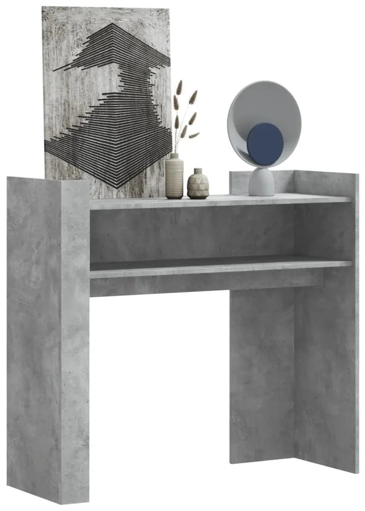 Mesa consola 100x35x90 cm derivados de madeira cinzento cimento