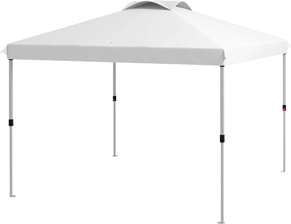 Tenda, barraca ou pavilhão de jardim pop-up dobrável de 3 x 3 m com saco de transporte com Rodas e alturas ajustáveis