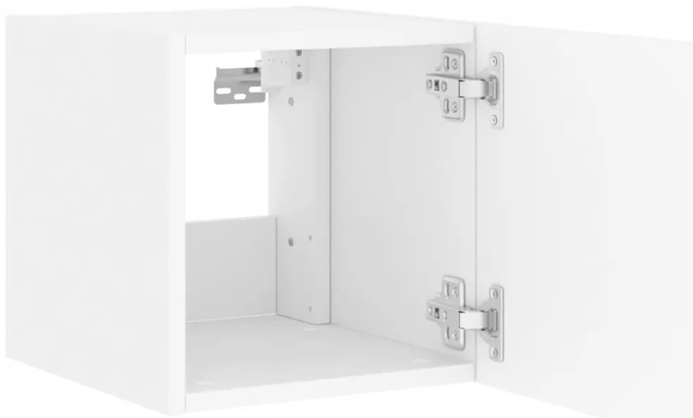 Móvel de parede para TV com luzes LED 30,5x35x30 cm branco