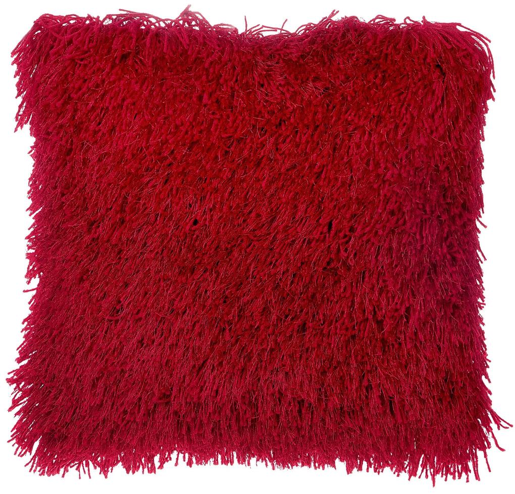 Conjunto de 2 almofadas decorativas vermelhas 45 x 45 cm CIDE Beliani