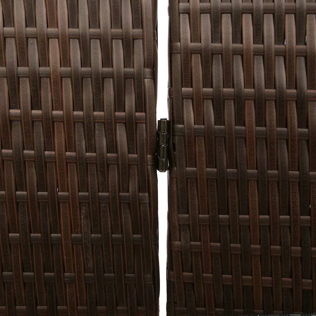 Divisória de Ambiente VidaXL 3 Painéis Dobrável Castanho 146x180 cm Po