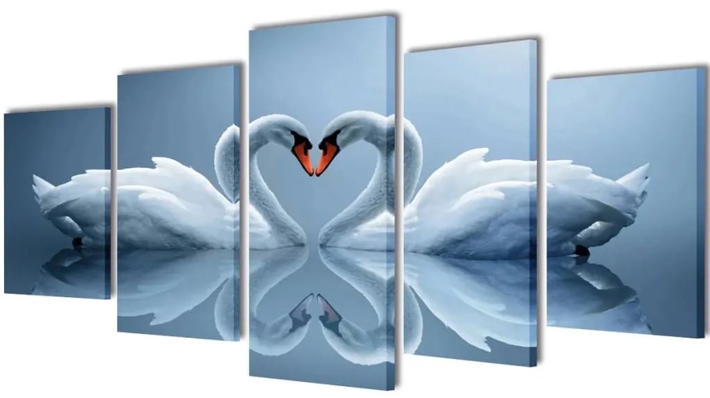 241569 vidaXL Políptico Cisne 200 x 100 cm