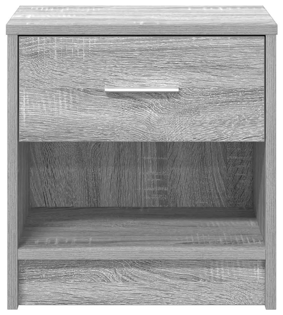 Mesas de cabeceira 2 pcs com gaveta 39x28x41 cm cinzento sonoma
