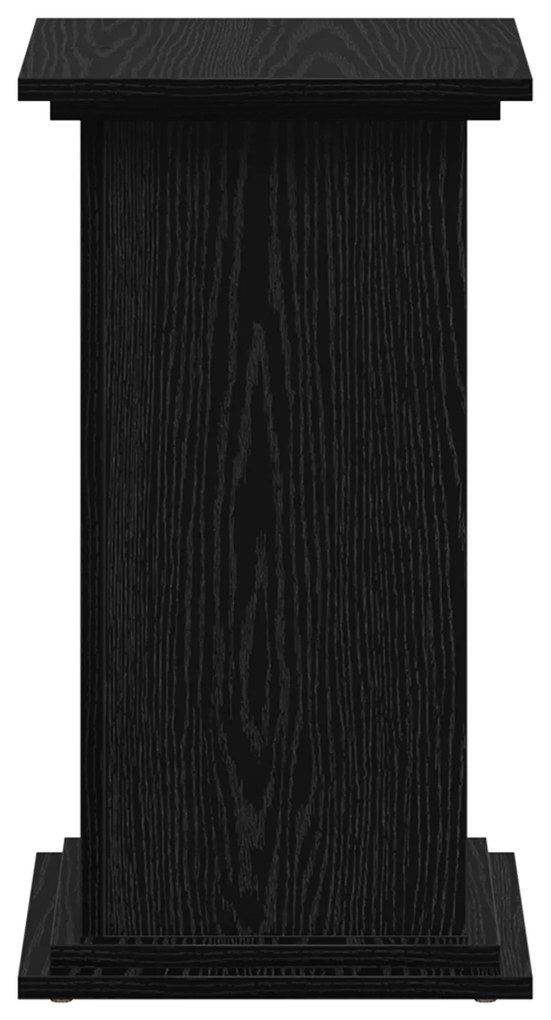 Suporte para Plantas Carvalho Preto 33x33x60 cm Madeira Revestida
