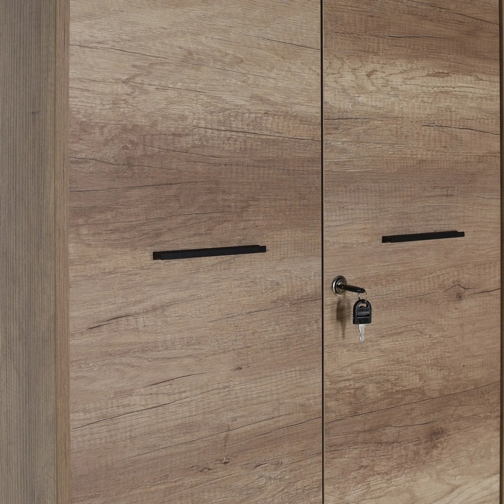 Arquivador Alto de Escritorio "Noce" - Nogueira Clara - 72x187x34cm -