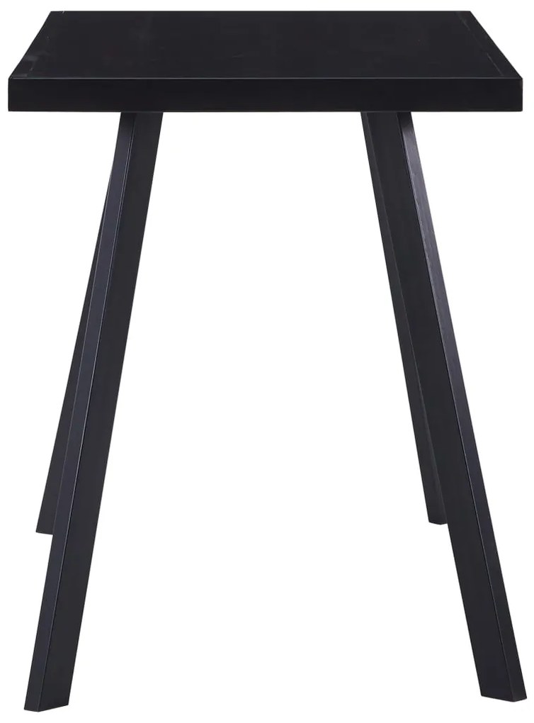 Mesa de jantar 120x60x75 cm vidro temperado preto