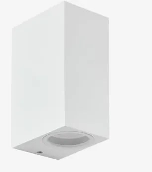 Aplique De Alumínio Com 2 Pontos De Luz Dolton Branco - Sklum