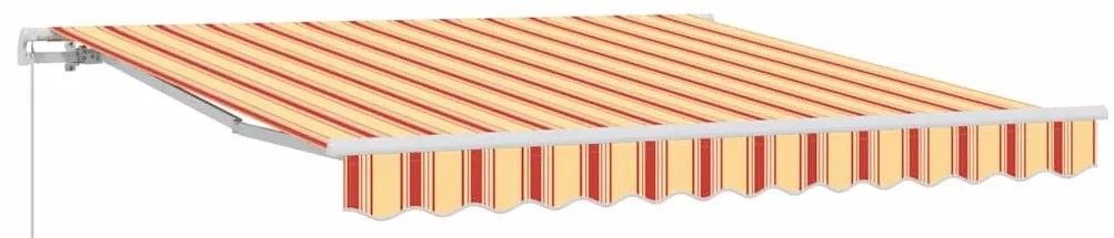 Toldo Retrátil Manual Amarelo e Laranja - 300 x 250 cm