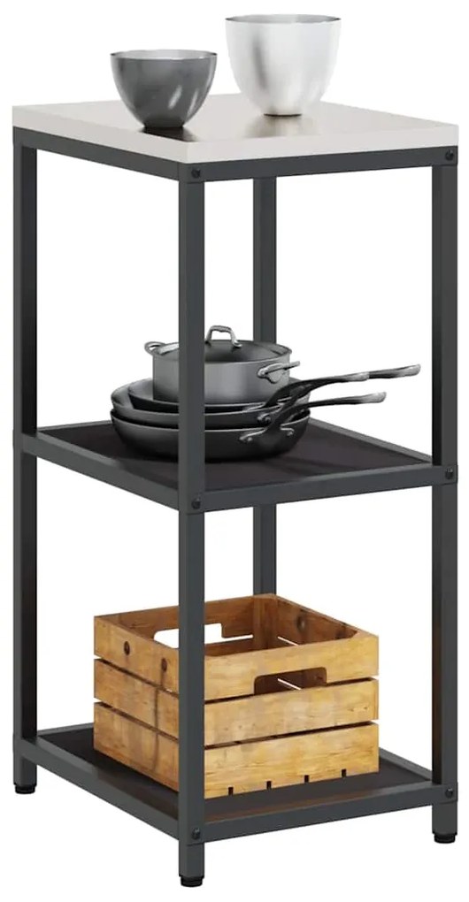 Prateleira de Armazenamento de Cozinha Preto 60 x 50 x 92 cm