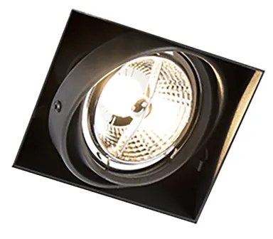 Conjunto de 6 focos embutidos pretos GU10 AR70 sem moldura - Oneon Moderno