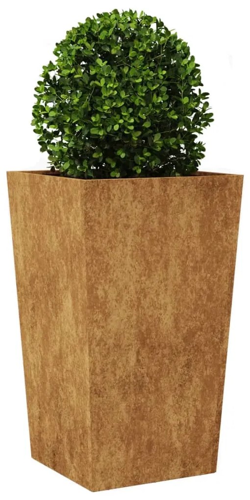 Garden Planters 2 pcs 45x45x75 cm aço resistente às intempéries