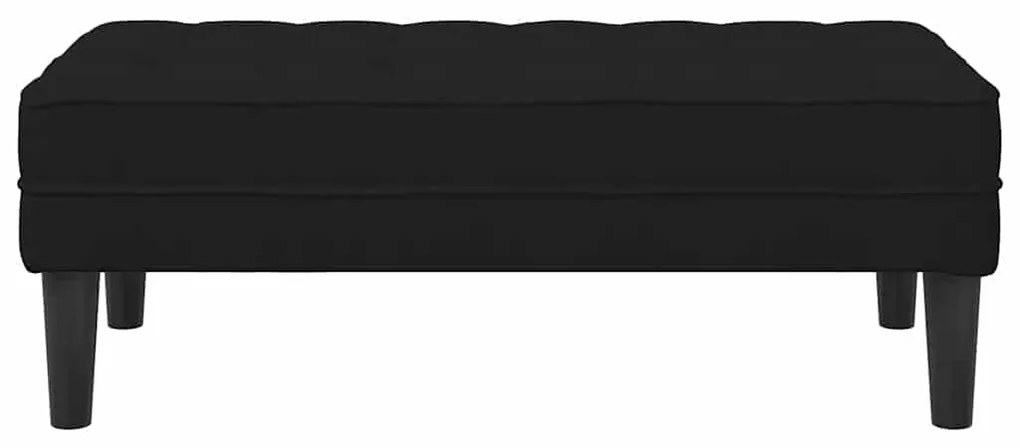 Banco Preto 113x57x39 cm Veludo