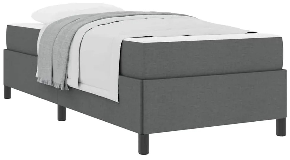 Cama Box Cinza escuro, Preto 90 x 190 cm
