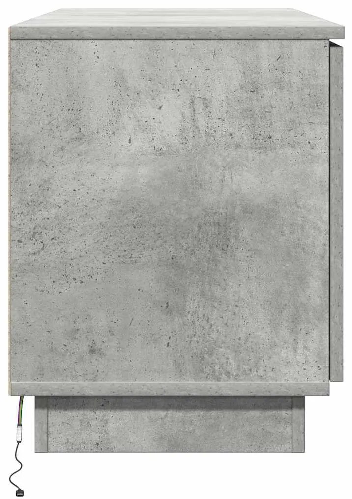 Móvel de TV Cinzento de Cimento 100x38x49 cm Madeira Engenheirada