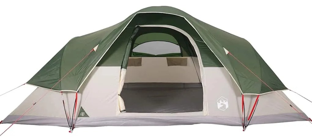 Tenda familiar em cúpula para 9 pessoas impermeável verde
