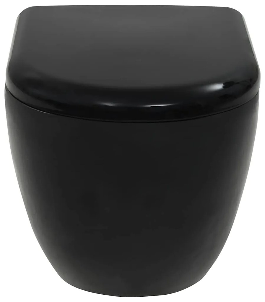 Sanita de parede com cisterna oculta, cerâmica, preto