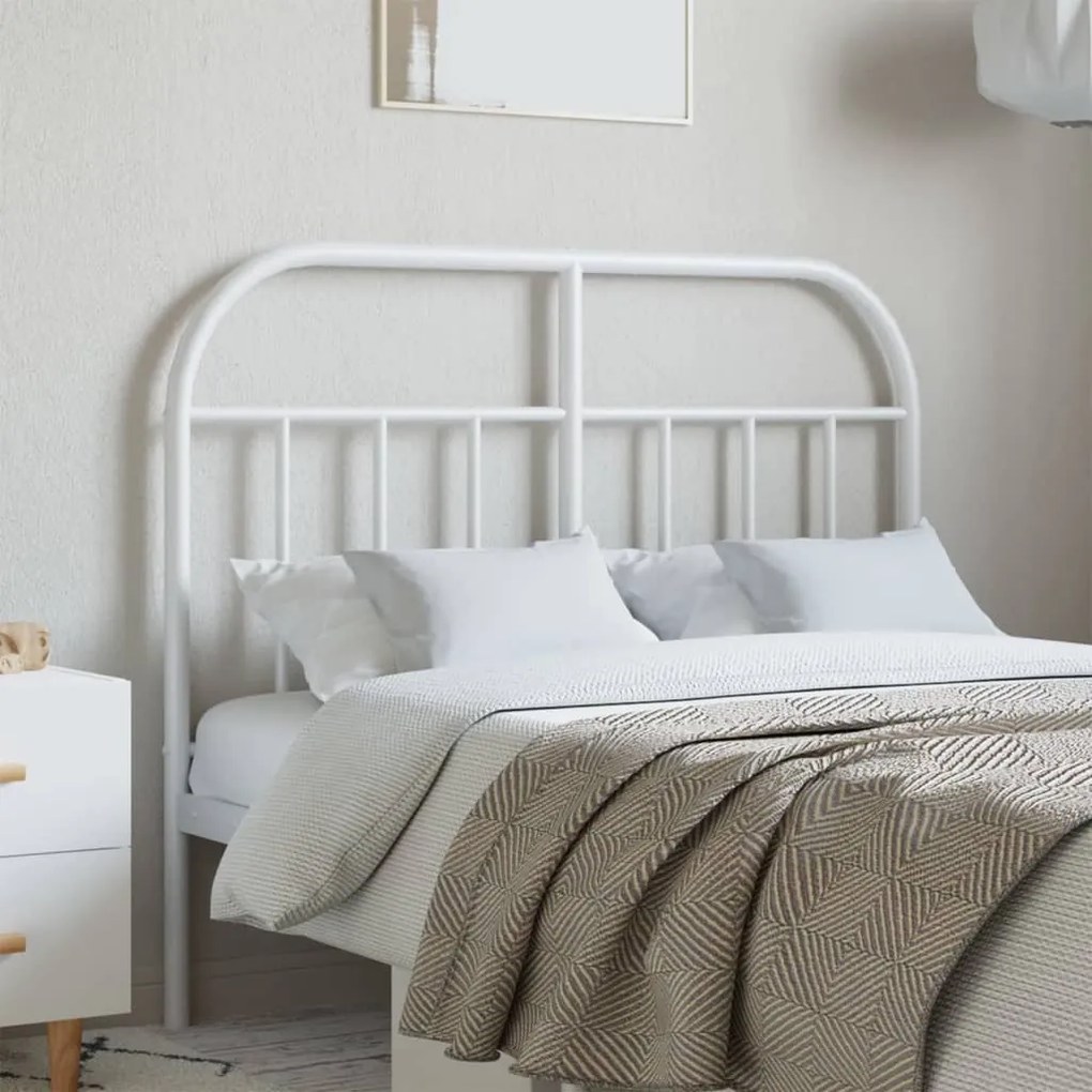 Cabeceira de cama 120 cm metal branco