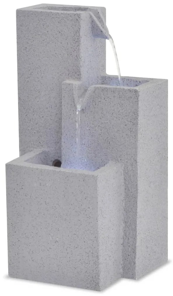 244291 vidaXL Fonte de interior com luz LED resina sintética