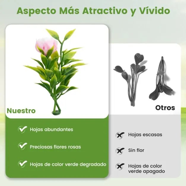 Conjunto de 2 bolas plantas artificiais 37 cm Bolas decorativas falsas com flores cor-de-rosa Verdes e rosas