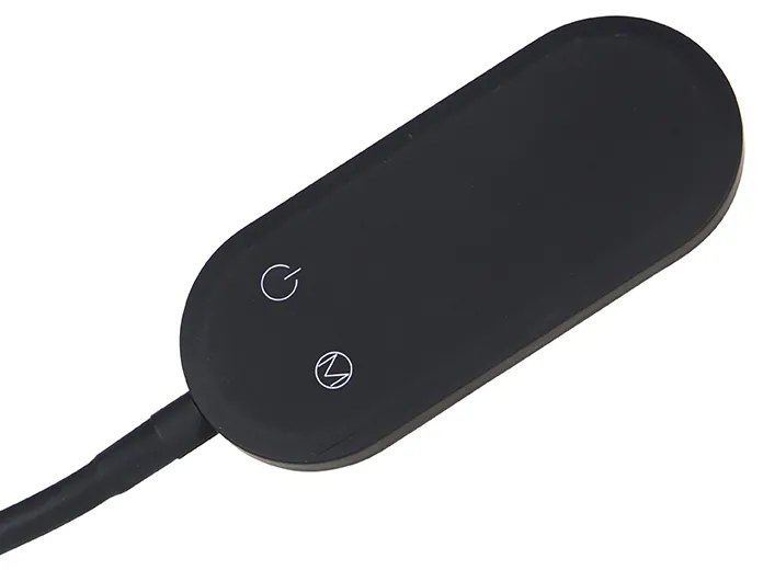 Candeeiro de pé preto com LED regulável em 5 níveis de Kelvin - Botot Moderno