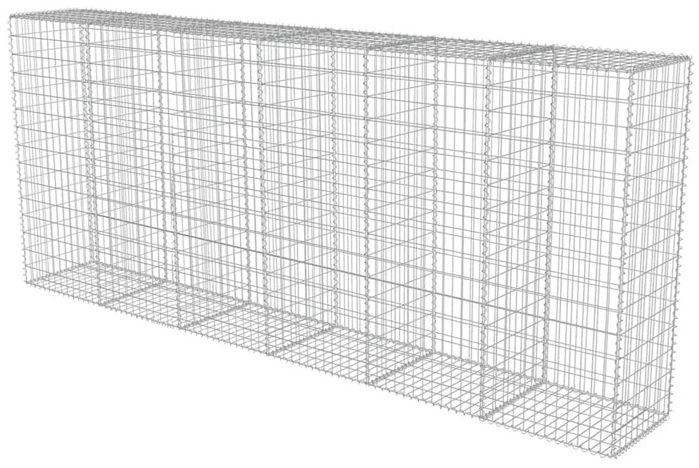 Muro gabião com tampas aço galvanizado 300x50x150 cm
