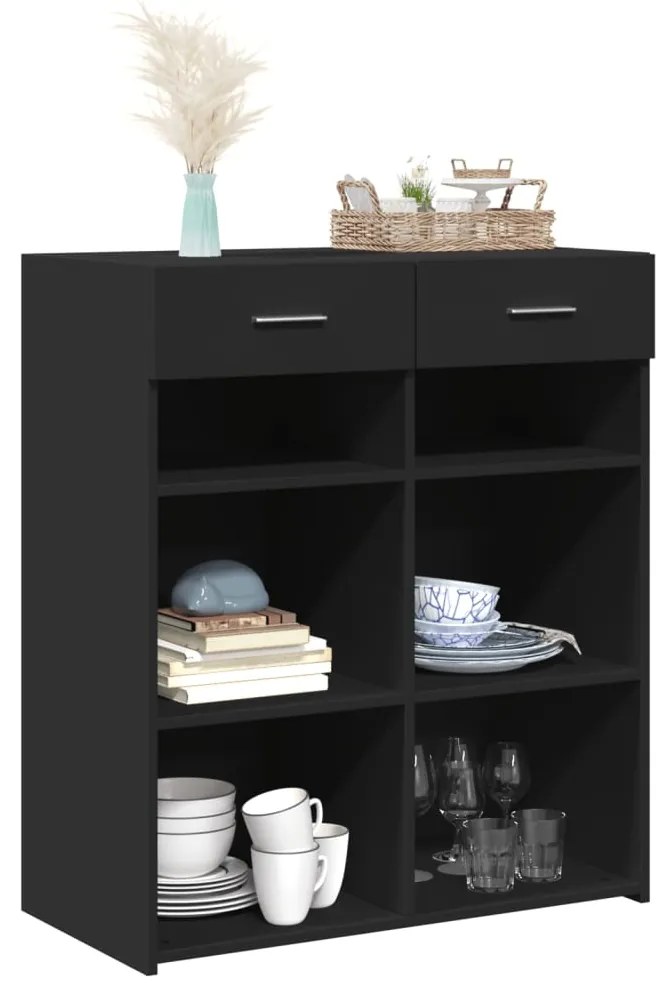 Aparador 80x42,5x93 cm cm derivados de madeira preto