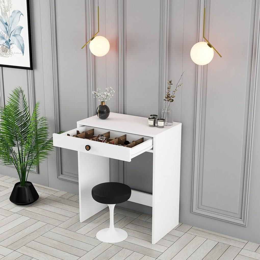 Mesa de Maquilhagem Lizbon – Branco – 70 cm x 40 cm x 84,7 cm