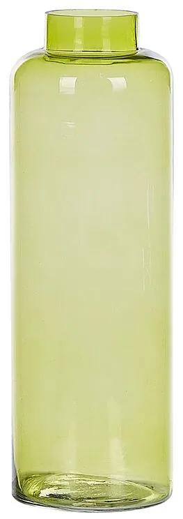 Vaso de vidro verde azeitona 33 cm MAKHANI Beliani