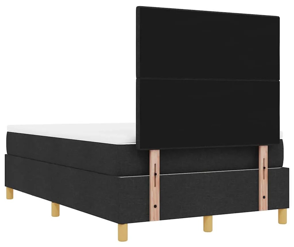 Cama Box Spring com Colchão e Banco vidaXL Preta 120x200 cm Tecido