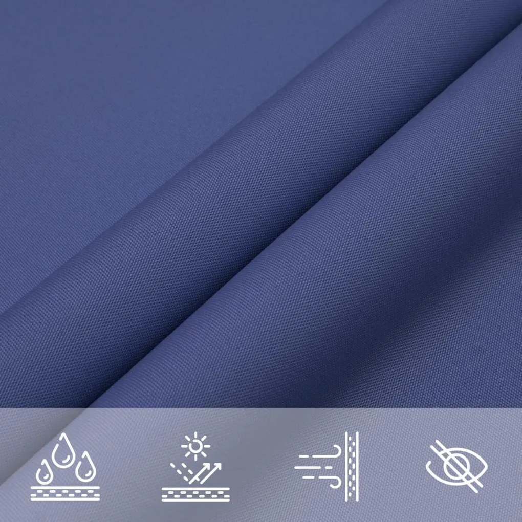 Para-sol estilo vela tecido oxford retangular 5x7 m azul