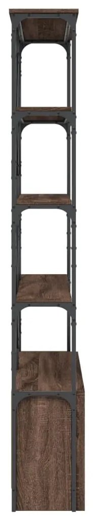 Estante 100x26x180 cm derivados madeira/metal carvalho castanho