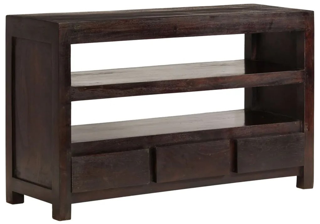 Móvel TV madeira de acácia maciça 90x30x55 cm castanho escuro