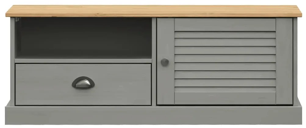 Móvel de TV VIGO 106x40x40 cm madeira de pinho maciça cinzento
