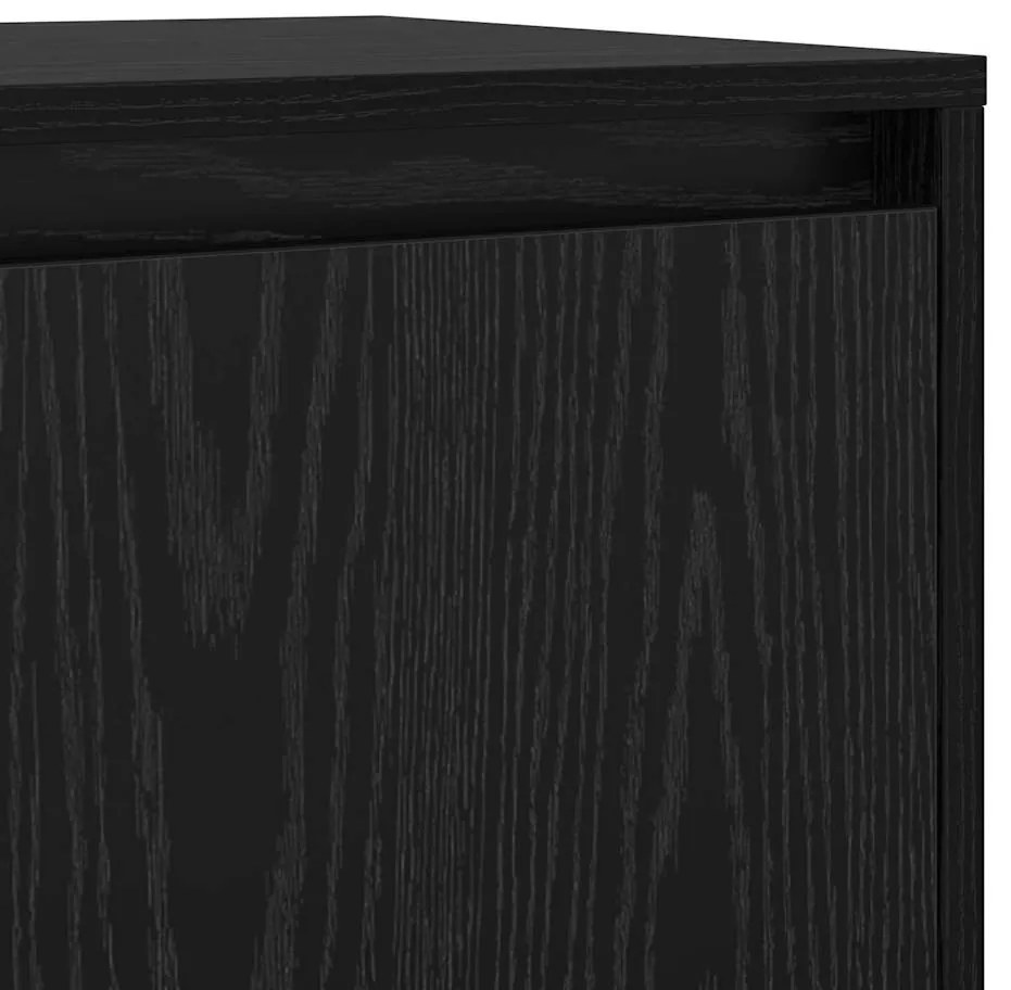 Buffet 2 pcs Carvalho preto 70 x 41 x 75 cm Madeira processada
