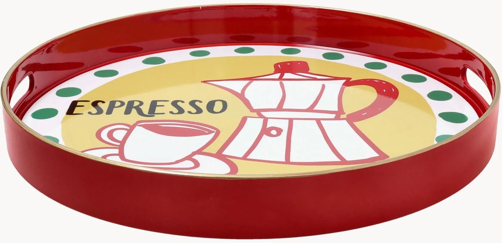 Tabuleiro redondo Espresso Serving Summer Time