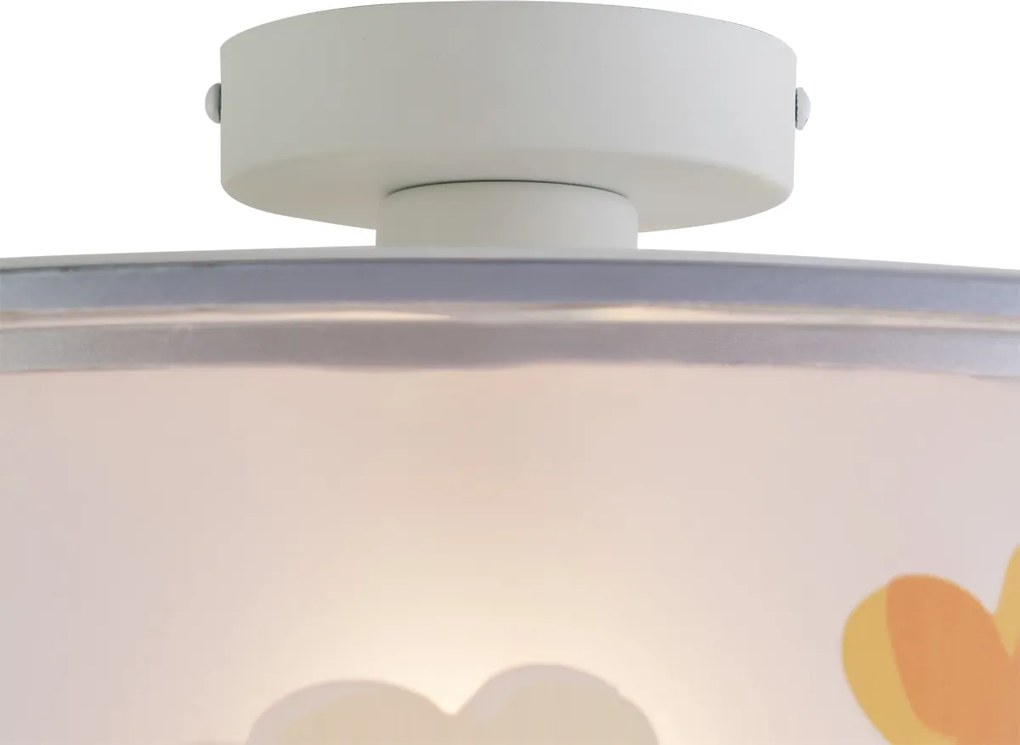 Plafon para crianças branco com flores - Harrie entre flores