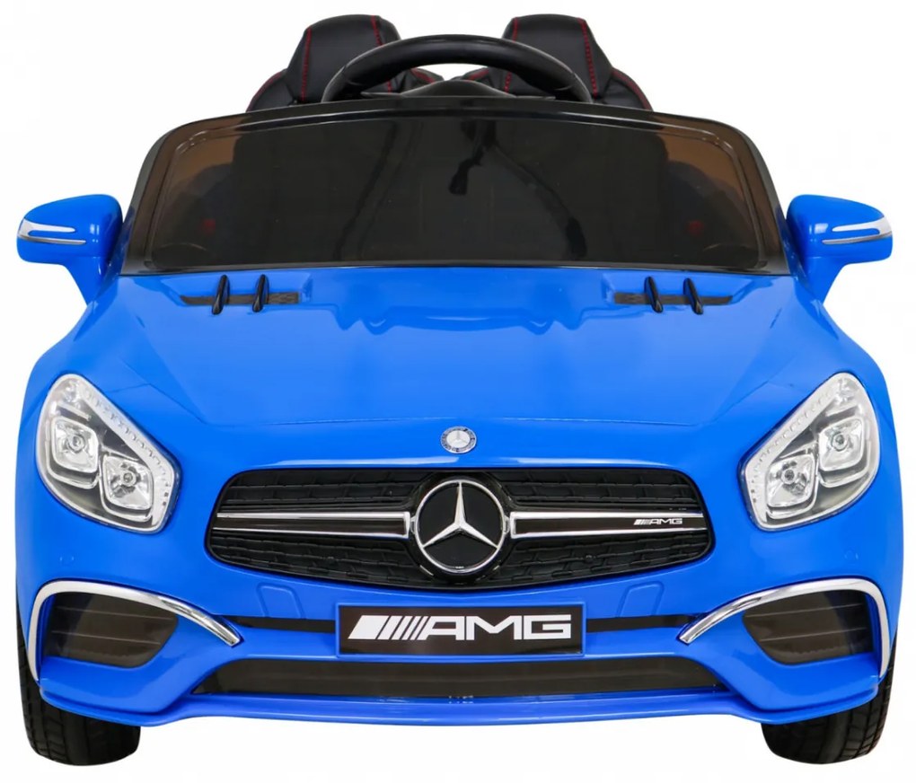 Carro elétrico para Crianças 12V Mercedes Benz AMG SL65 S Rodas de EVA, Assento de couro Azul