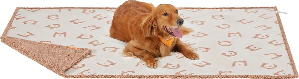 Manta para cães de grande e extragrande porte 203 x 152 cm (C x L) bege