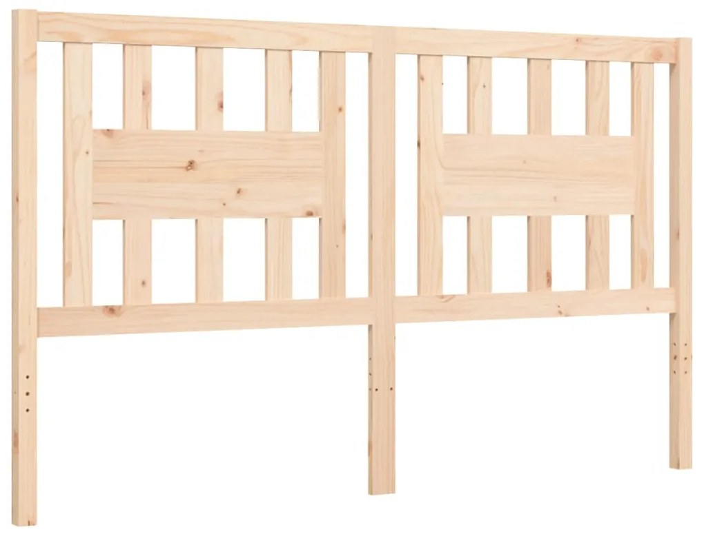 Estrutura de cama com cabeceira 160x200 cm madeira maciça