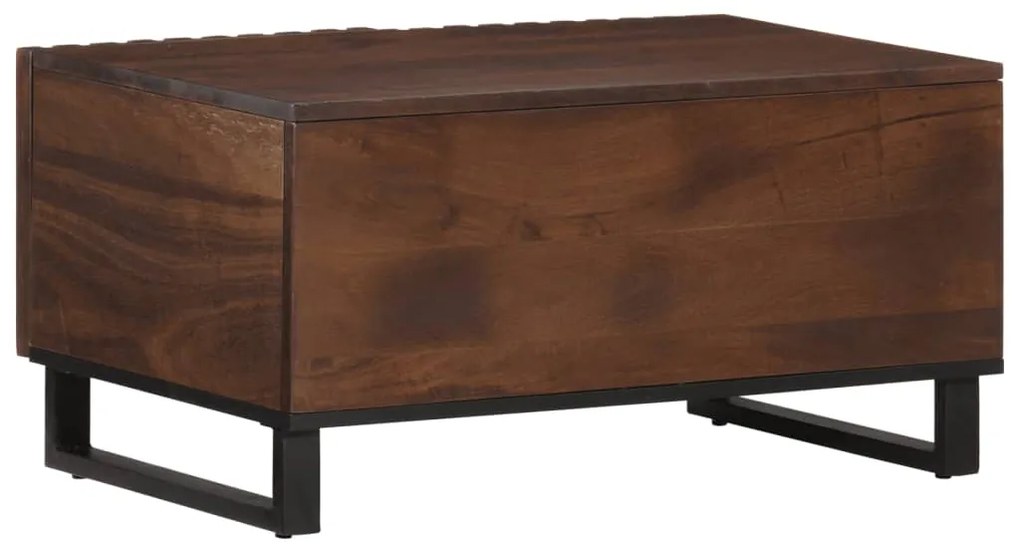 Mesa de centro 80x51x40 cm madeira de mangueira maciça castanho