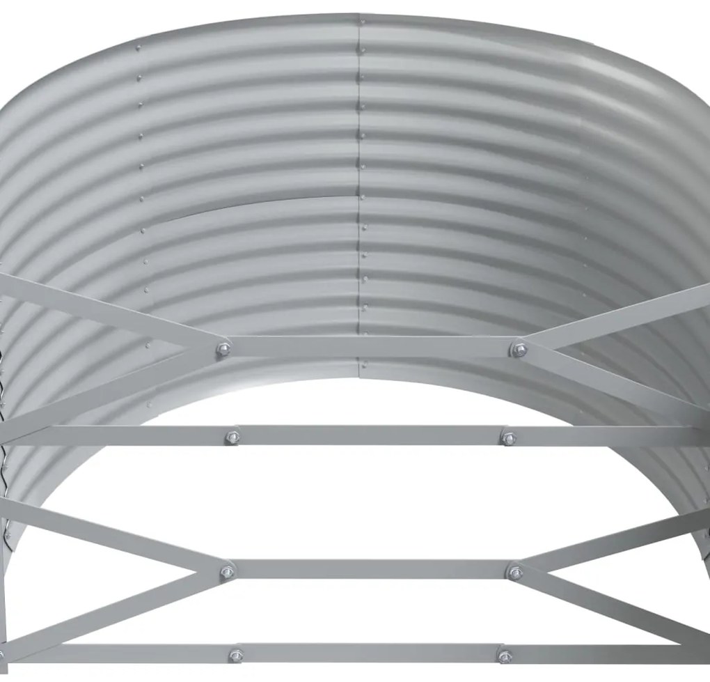 Canteiro elevado jardim 175x100x68 aço revestido a pó antracite