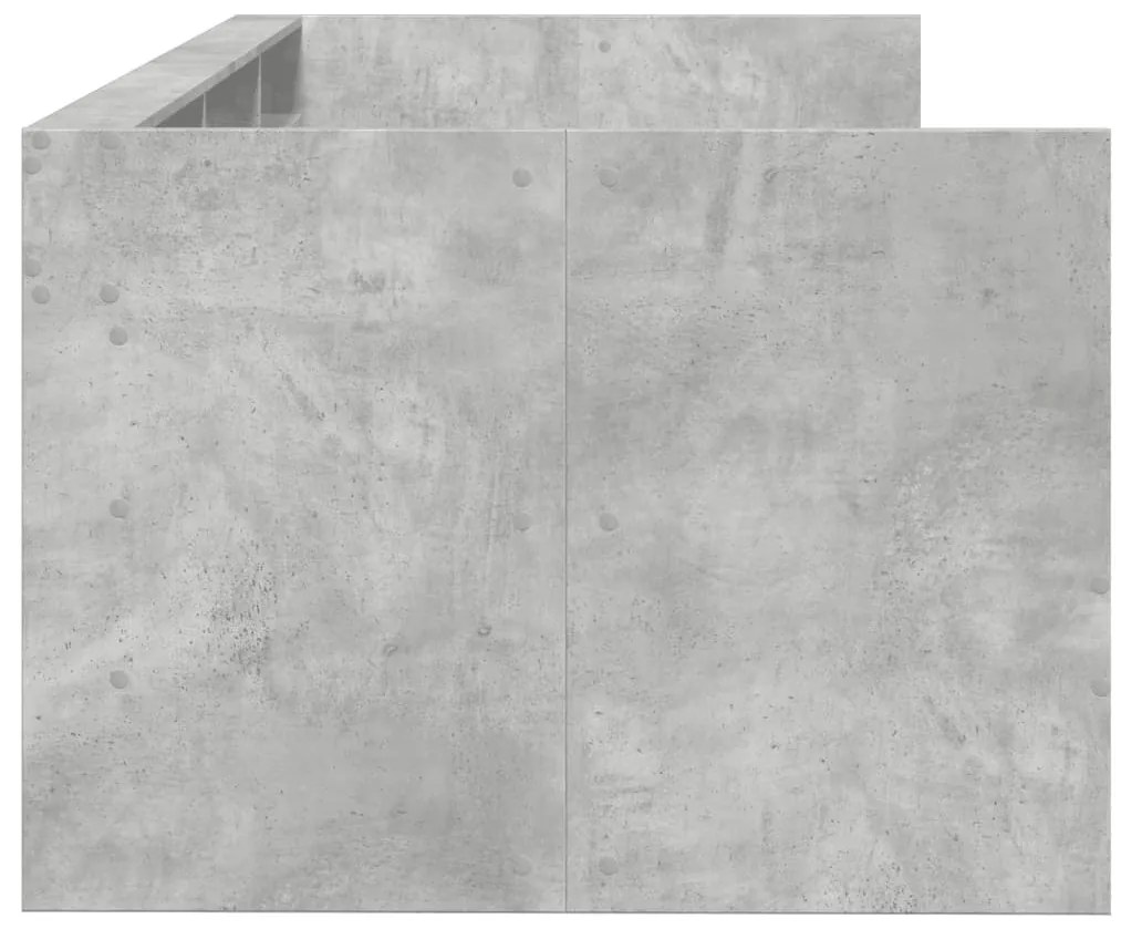 Sofá-cama com gavetas sem colchão 90x190 cm cinzento cimento